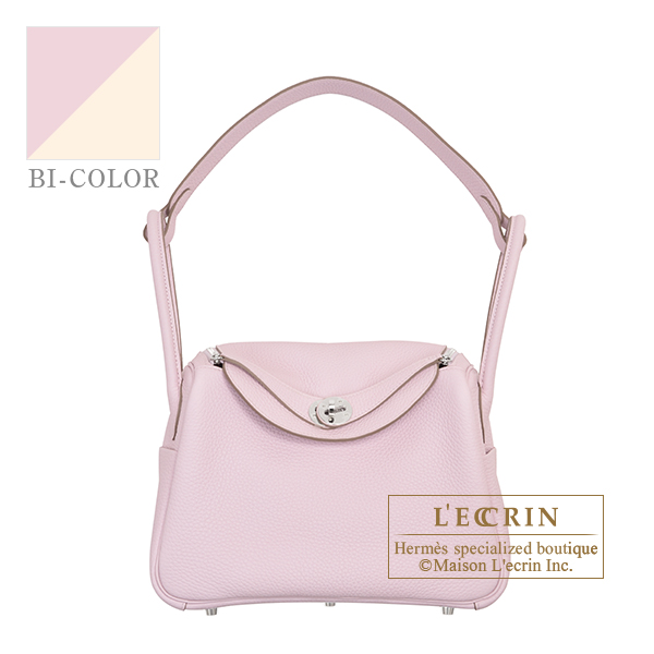 Hermes　Lindy bag 26　Mauve pale/Nata　Clemence leather　Silver hardware