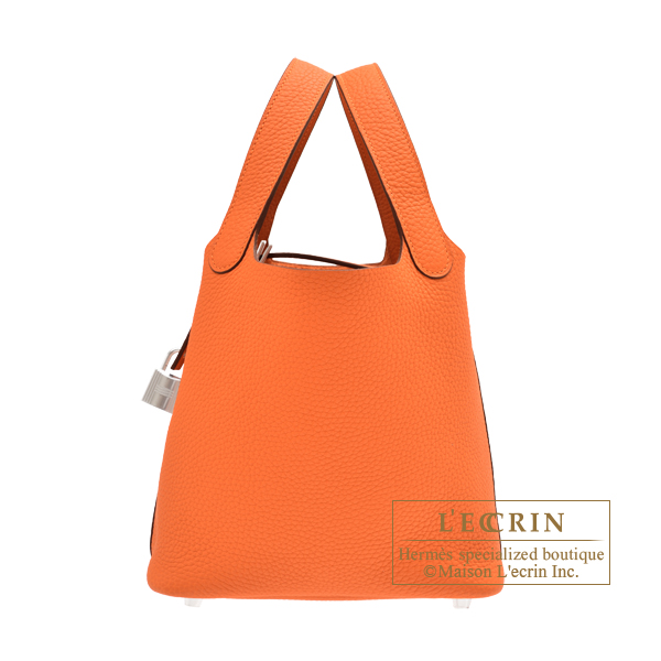 Hermes　Picotin Lock bag PM　Orange　Clemence leather　Silver hardware