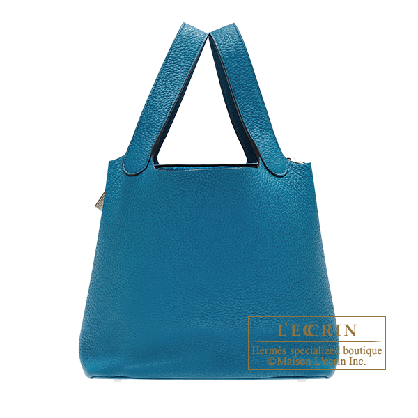 Hermes　Picotin Lock bag MM　Blue izmir　Clemence leather　Silver hardware