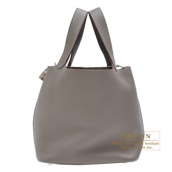 Hermes　Picotin Lock bag GM　Etain　Clemence leather　Silver hardware