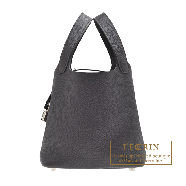 Hermes　Picotin Lock bag PM　Prunoir　Clemence leather　Silver hardware
