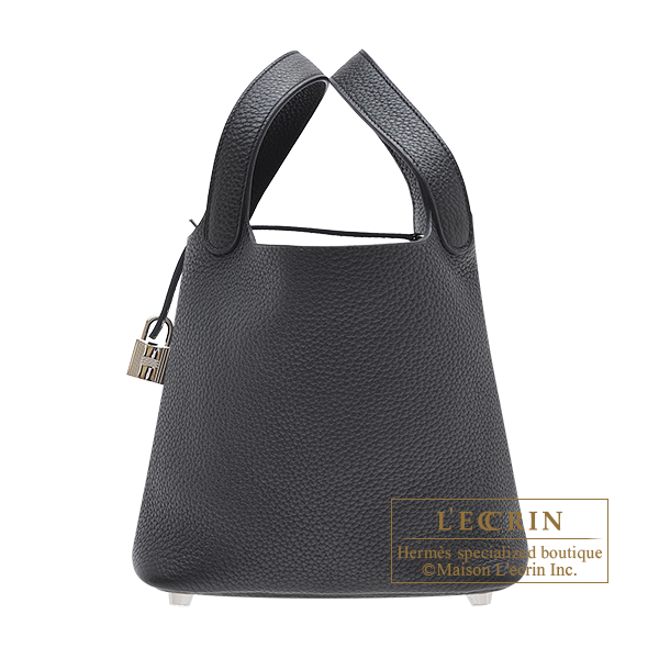 Hermes　Picotin Lock bag PM　Plomb　Clemence leather　Silver hardware