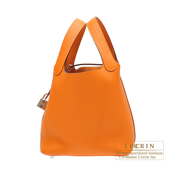 Hermes　Picotin Lock bag PM　Apricot　Clemence leather　Silver hardware
