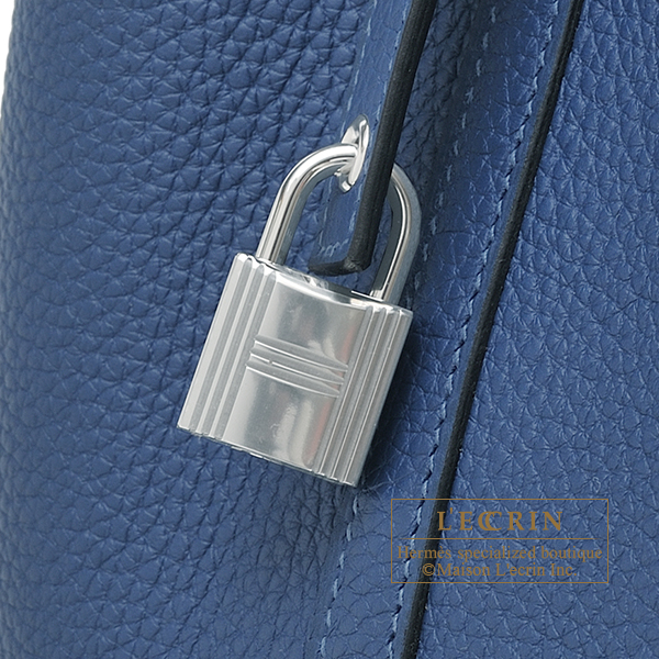 Hermes　Picotin Lock bag MM　Deep blue　Clemence leather　Silver hardware