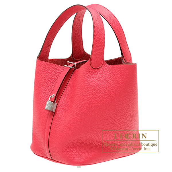 Hermes　Picotin Lock bag MM　Rose extreme　Clemence leather　Silver hardware