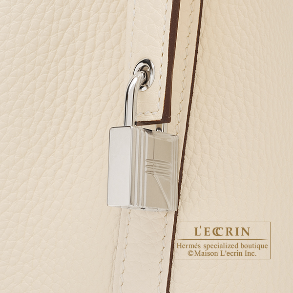 Hermes　Picotin Lock bag MM　Nata　Clemence leather　Silver hardware