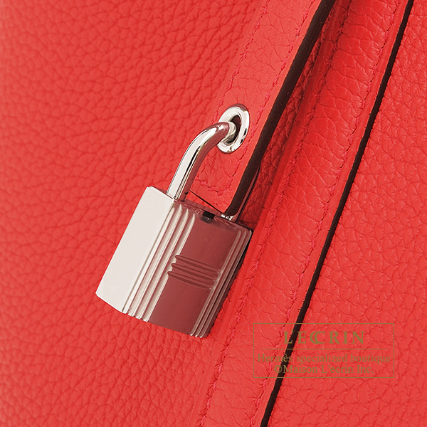 Hermes　Picotin Lock bag MM　Bougainvillier　Maurice leather　Silver hardware