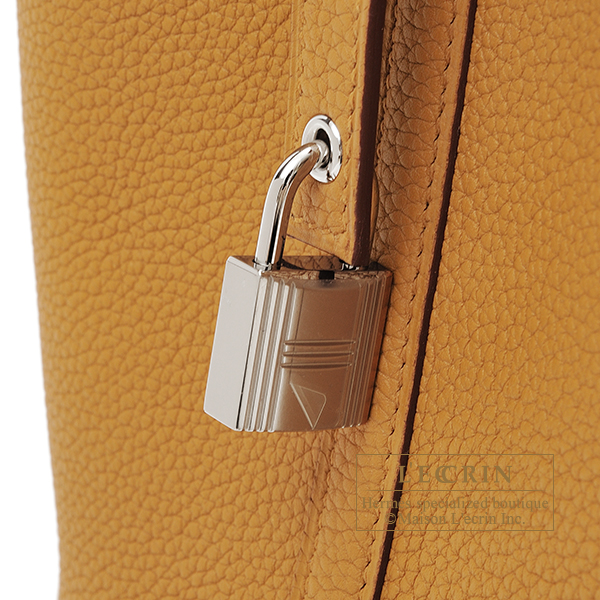 Hermes　Picotin Lock bag PM　Sesame　Maurice leather　Silver hardware