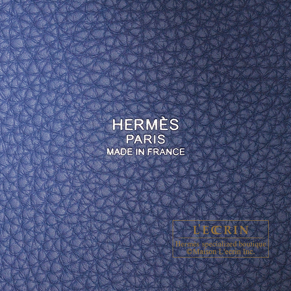 Hermes　Picotin Lock casaque bag PM　Blue saphir/　Blue brighton　Clemence leather　Silver hardware