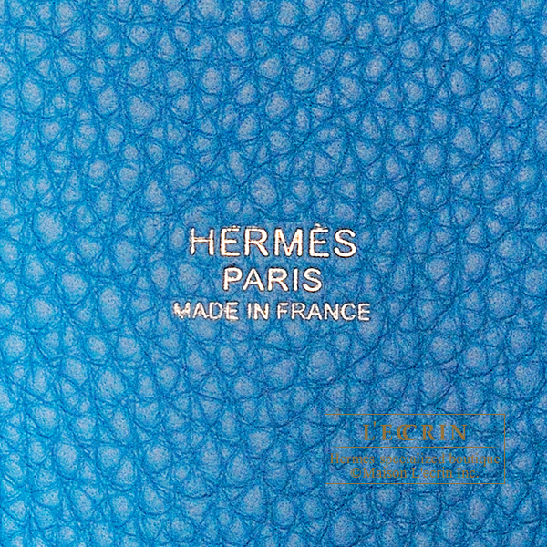 Hermes　Picotin Lock bag MM　Blue frida　Clemence leather　Silver hardware
