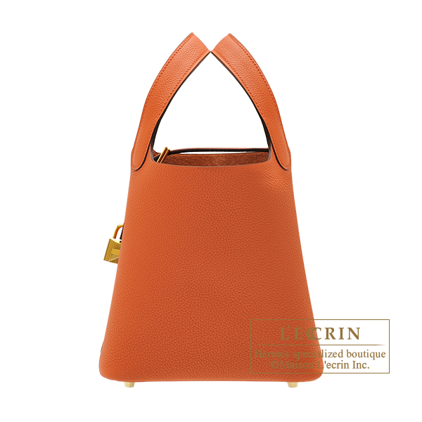 Hermes　Picotin Lock bag PM　Terre battue　Maurice leather　Gold hardware