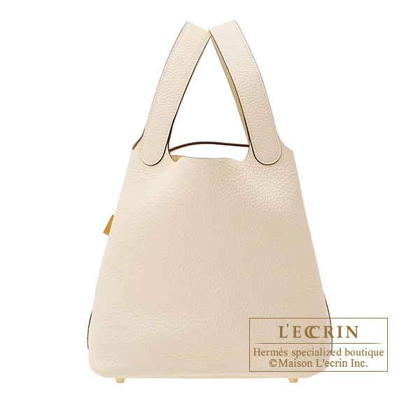 Hermes　Picotin Lock bag MM　Nata　Clemence leather　Gold hardware