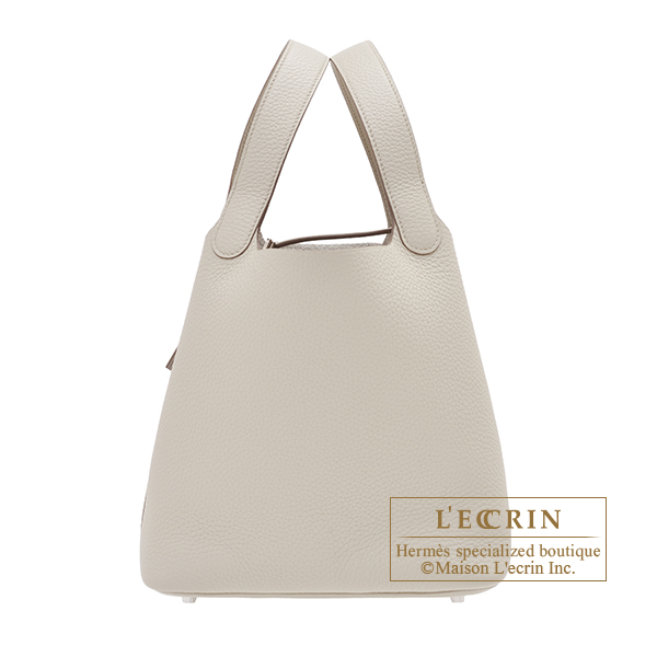 Hermes　Picotin Lock bag MM　Beton　Clemence leather　Silver hardware