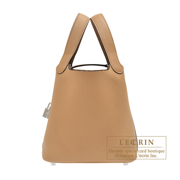 Hermes　Picotin Lock bag PM　Chai　Clemence leather　Silver hardware