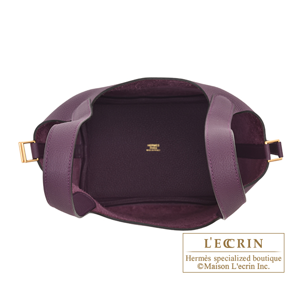 Hermes　Picotin Lock bag 18/PM　Cassis　Maurice leather　Gold hardware