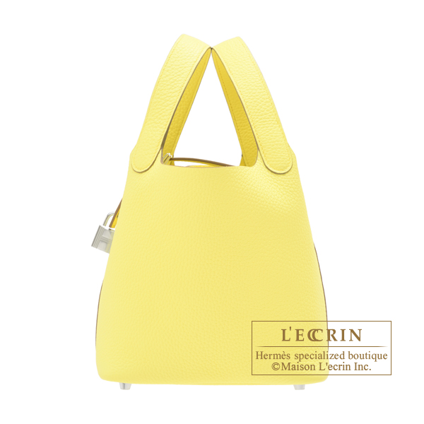 Hermes　Picotin Lock bag 18/PM　Limoncello　Clemence leather　Silver hardware