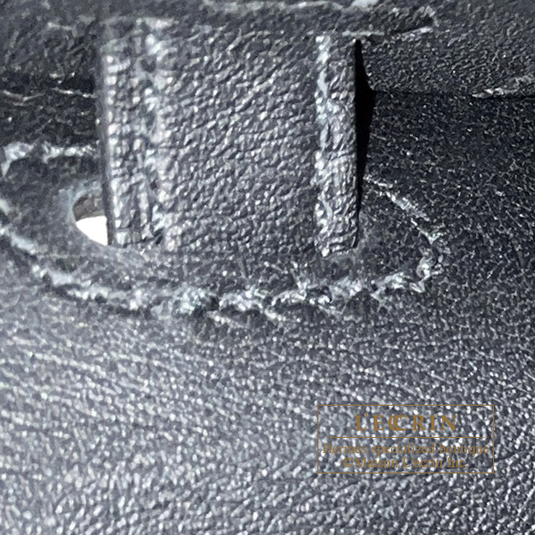 エルメス　ケリーパデッド25/外縫い　ブラック　スイフト　シルバー金具