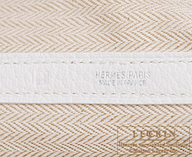 エルメス　ガーデンパーティ30/TPM　ホワイト　ネゴンダ　シルバー金具