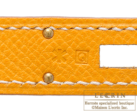 エルメスキャンディ ケリー32/内縫いジョーヌドールヴォーエプソンシャンパンゴールド金具